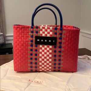 Marni Market woven shopping bag